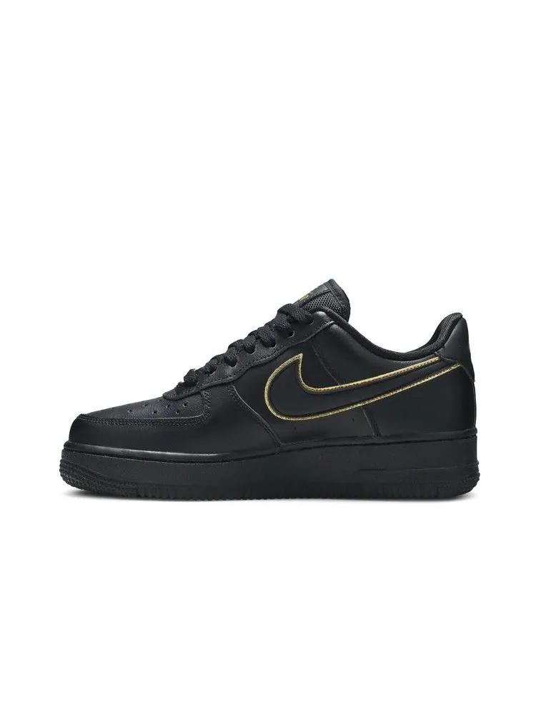 Кроссовки Nike Wmns Air Force 1 Low '07 Essential 'Black Gold Swoosh' — изображение 4 из 9
