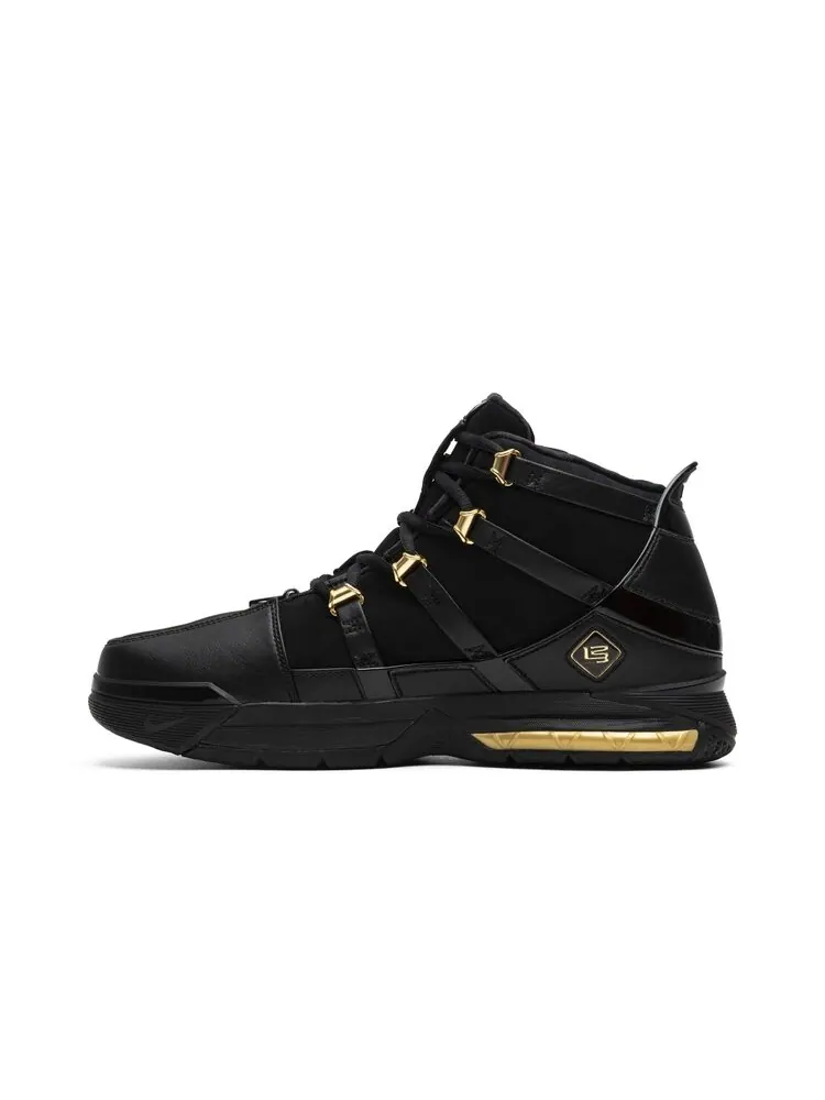 Кроссовки Nike Zoom LeBron 3 Retro 'Metallic Gold' 2018 — изображение 3 из 4, черный