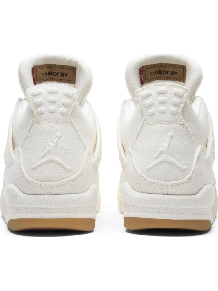 Кроссовки Levis x Air Jordan 4 Retro White Denim — изображение 6 из 8, белый