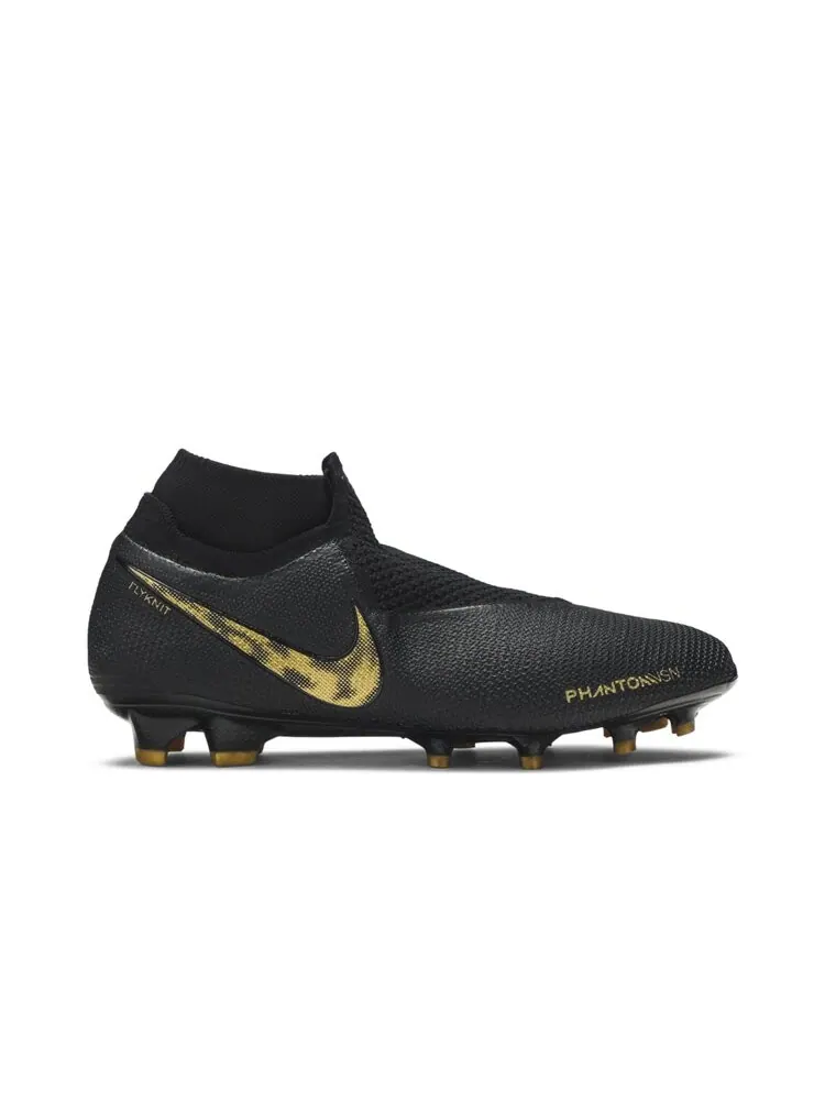 Кроссовки Nike Phantom Vision Elite DF FG 'Black Metallic Vivid Gold' — изображение 1 из 4, черный