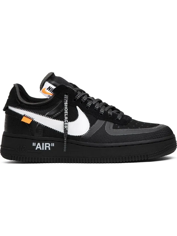 Кроссовки Nike Off-White x Air Force 1 Low 'Black' — изображение 1 из 8, черный