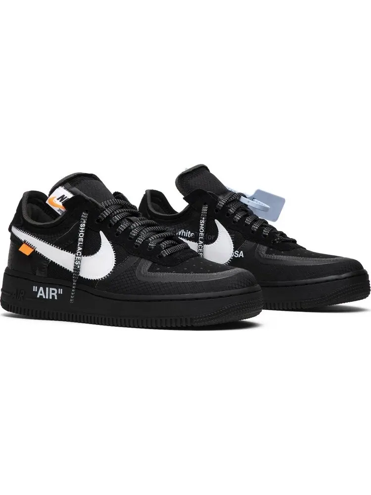 Кроссовки Nike Off-White x Air Force 1 Low 'Black' — изображение 8 из 8, черный