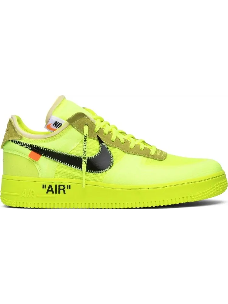 Кроссовки Nike Off-White x Air Force 1 Low 'Volt' — изображение 1 из 8, желтый
