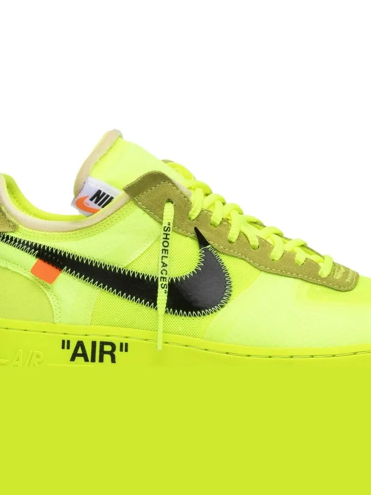 Кроссовки Nike Off-White x Air Force 1 Low 'Volt' — изображение 2 из 8, желтый
