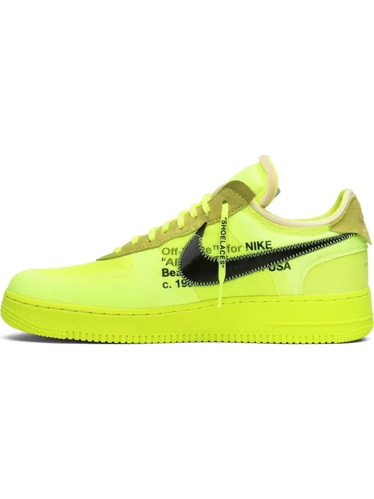 Кроссовки Nike Off-White x Air Force 1 Low 'Volt' — изображение 3 из 8, желтый