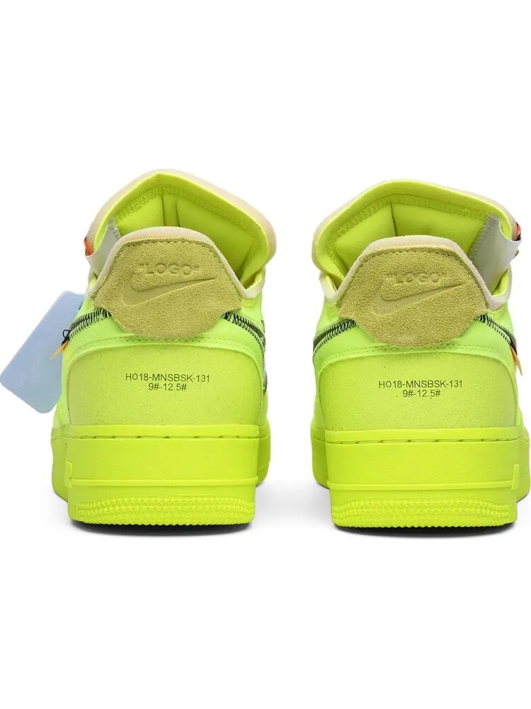 Кроссовки Nike Off-White x Air Force 1 Low 'Volt' — изображение 6 из 8, желтый