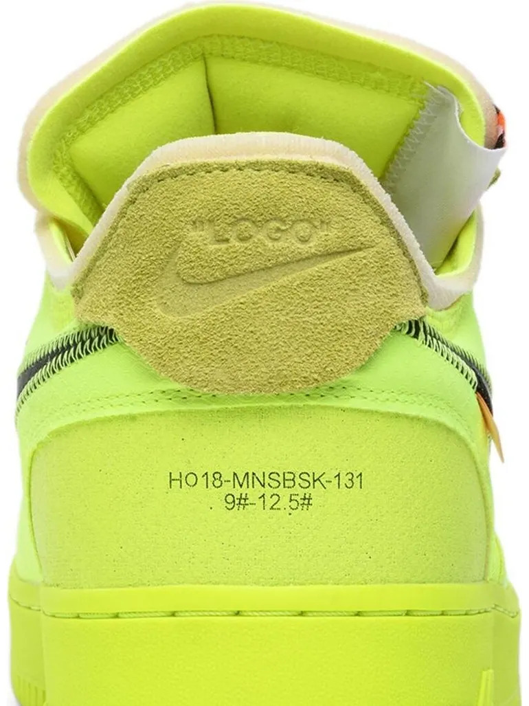 Кроссовки Nike Off-White x Air Force 1 Low 'Volt' — изображение 7 из 8, желтый
