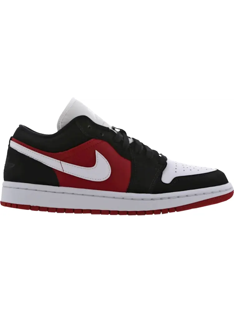Кроссовки Wmns Air Jordan 1 Low Black White Gym Red — изображение 1 из 1, красный