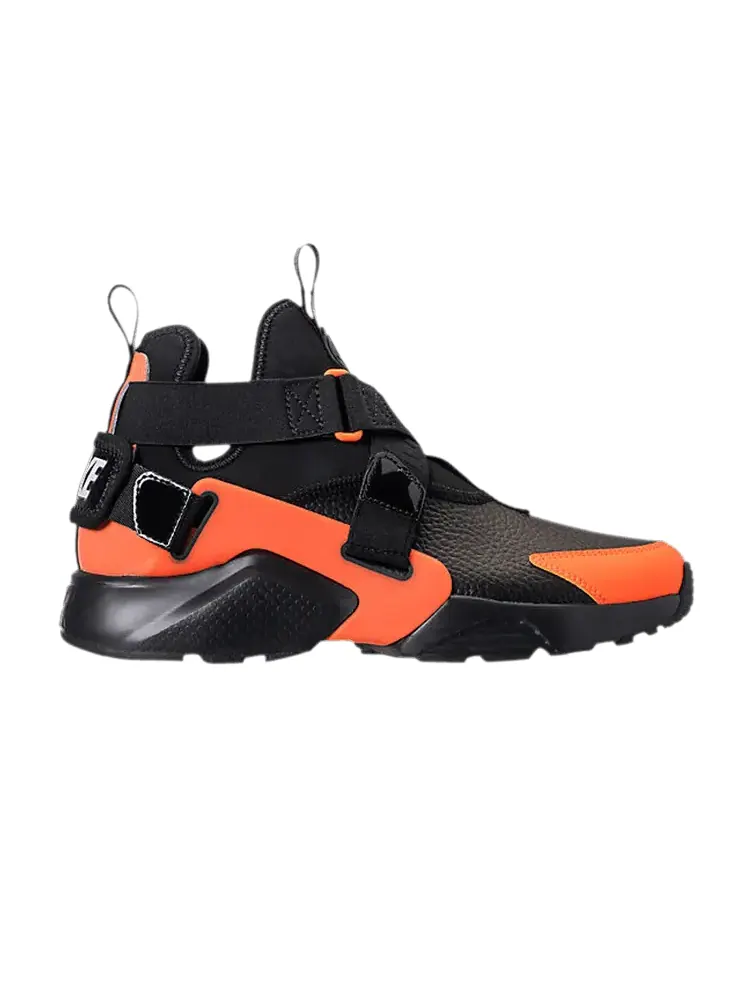 Кроссовки Wmns Air Huarache City Utility 'Black Total Orange' — изображение 1 из 1, черный оранжевый