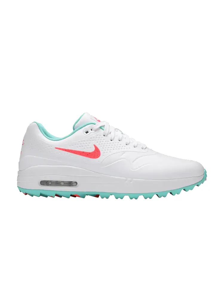 Кроссовки Nike Air Max 1 Golf 'White Aurora Hot Punch' — изображение 1 из 9, белый//зеленый