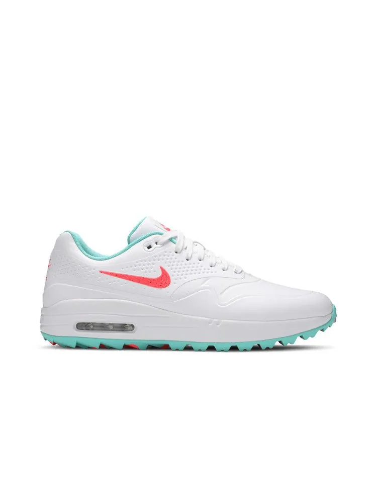Кроссовки Nike Air Max 1 Golf 'White Aurora Hot Punch' — изображение 2 из 9, белый//зеленый