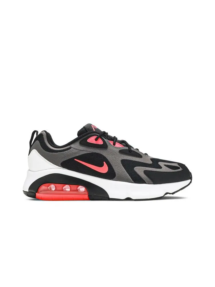 Кроссовки Nike Air Max 200 'Thunder Grey Hot Punch' — изображение 2 из 9, серый/черный/серый