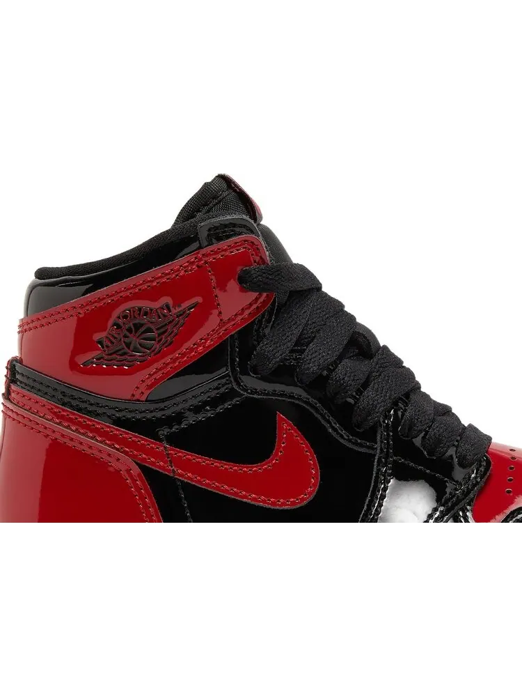 Кроссовки Air Jordan 1 Retro High OG PS Patent Bred — изображение 2 из 8, красный