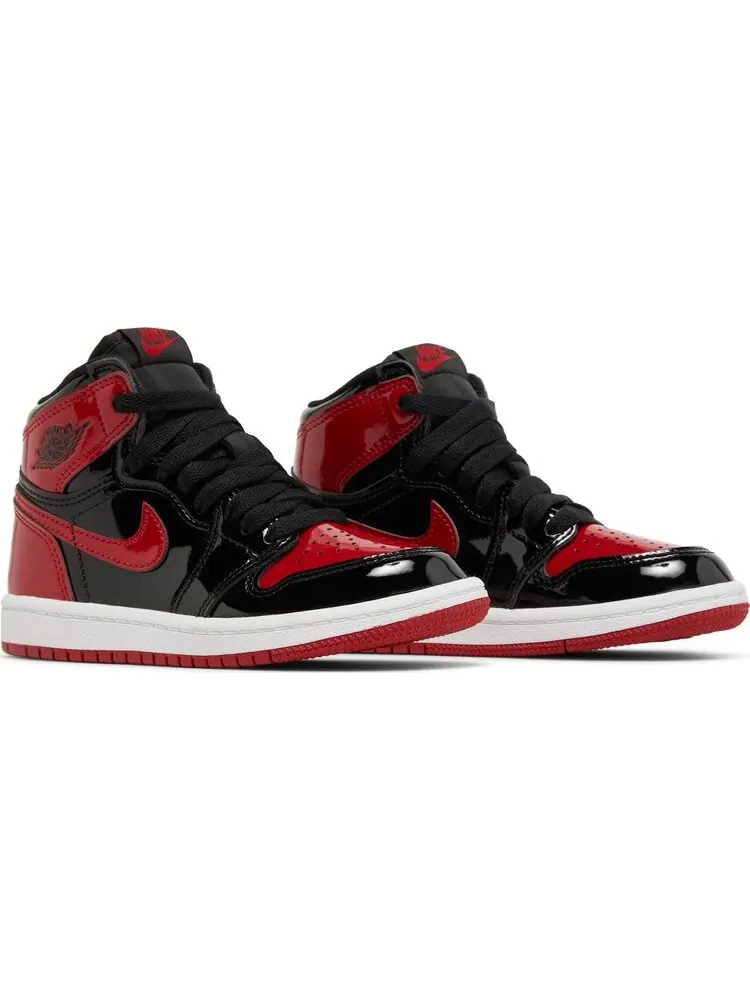 Кроссовки Air Jordan 1 Retro High OG PS Patent Bred — изображение 8 из 8, красный