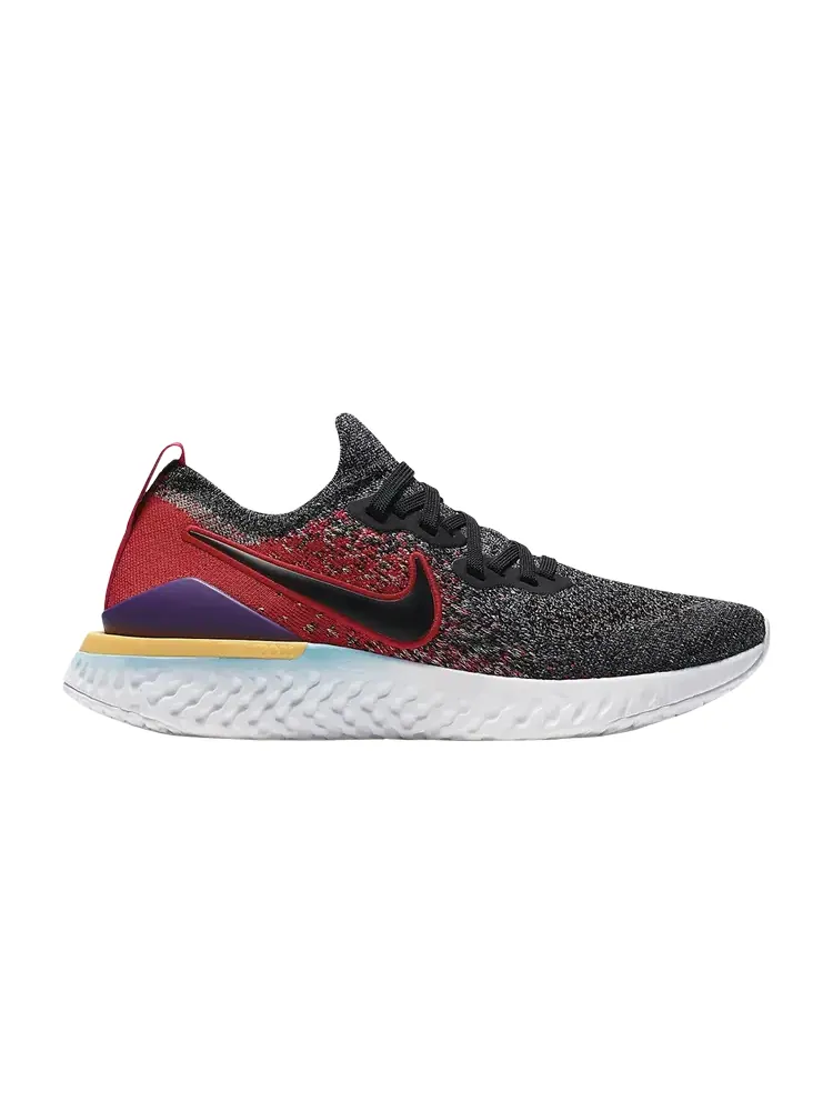 Кроссовки Nike Epic React Flyknit 2 GS 'Black University Red' — изображение 1 из 1, черный