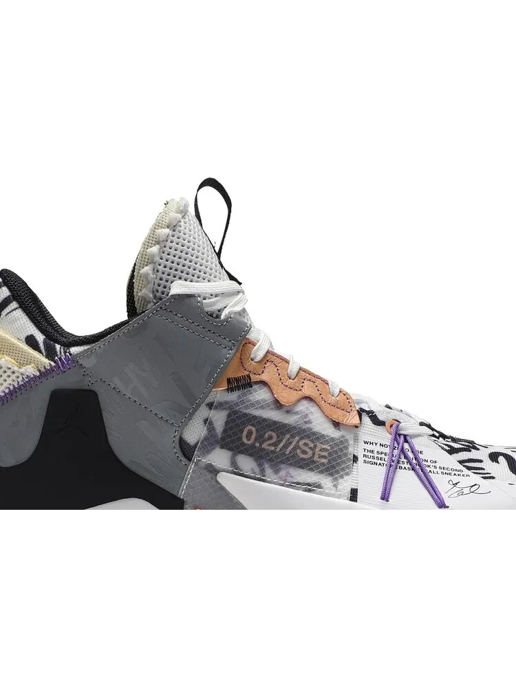 Кроссовки Jordan Why Not Zer0.2 SE Orange Pulse — изображение 2 из 8, белый