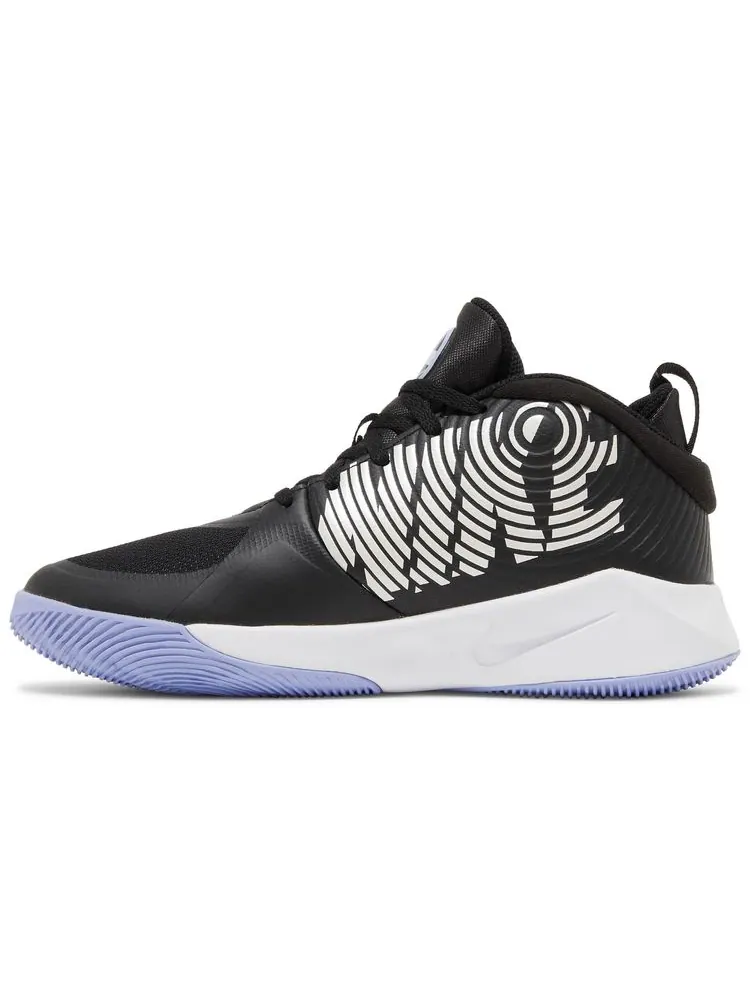 Кроссовки Nike Team Hustle D9 GS 'Black Light Thistle' — изображение 3 из 8, черный