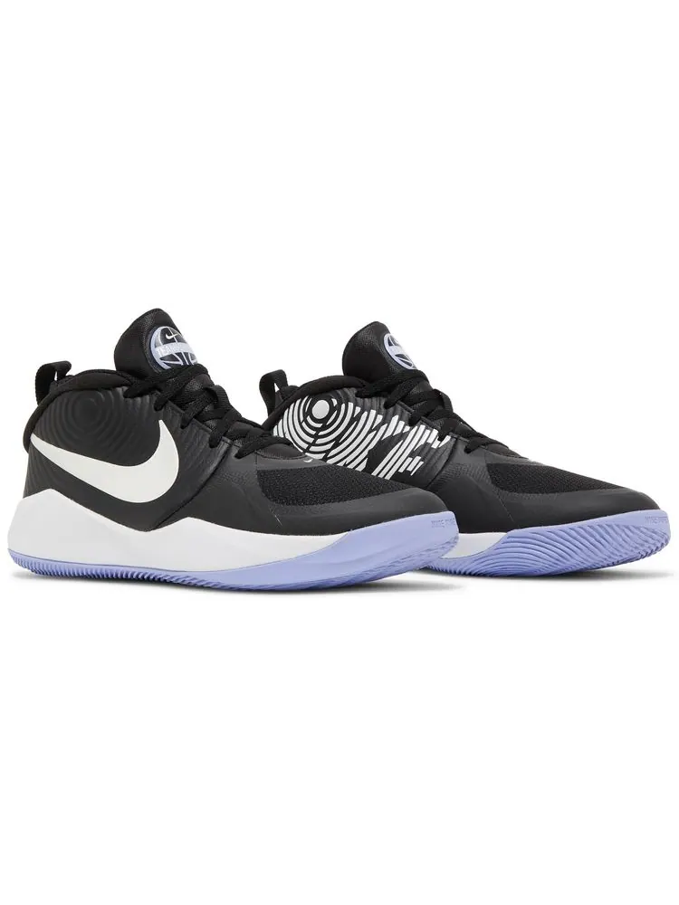 Кроссовки Nike Team Hustle D9 GS 'Black Light Thistle' — изображение 8 из 8, черный