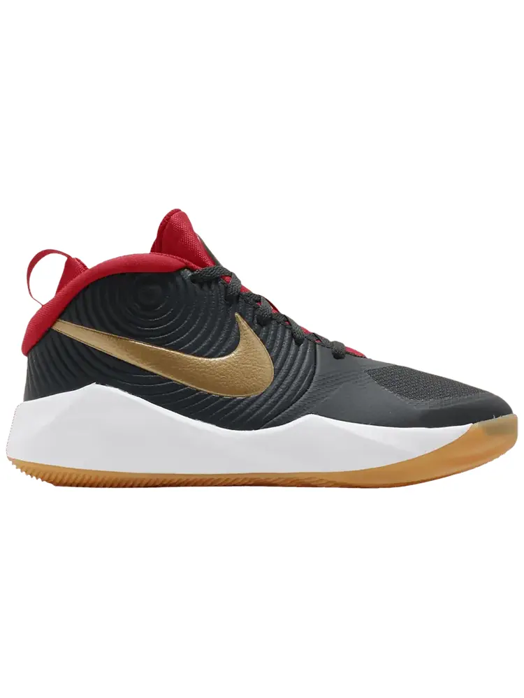 Кроссовки Nike Team Hustle D9 GS 'Dark Smoke Grey Gold' — изображение 1 из 1, серый
