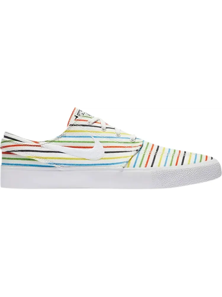Кроссовки Nike Zoom Stefan Janoski Canvas RM SB 'Multi-Color Pinstripes' — изображение 1 из 1, белый