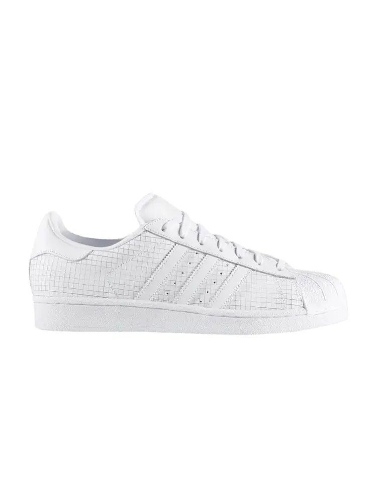 Кроссовки adidas Superstar 'Scored Leather - Triple White' — изображение 1 из 1, белый/белый/белый