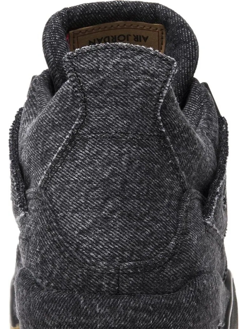 Кроссовки Levis x Air Jordan 4 Retro GS Black Denim — изображение 7 из 8, черный