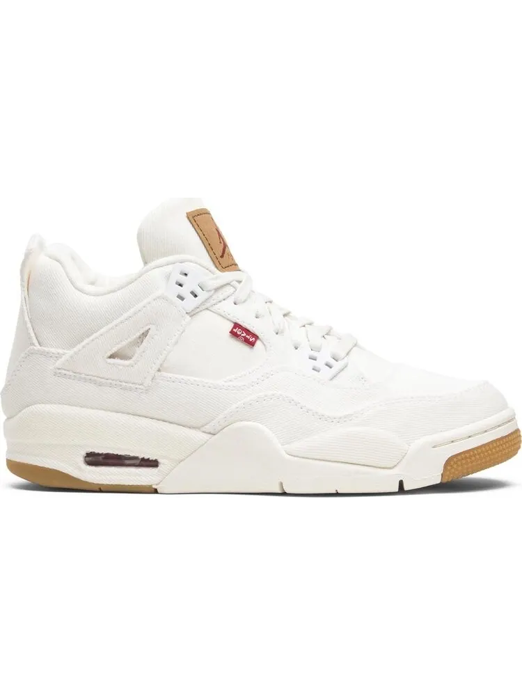 Кроссовки Levis x Air Jordan 4 Retro GS White Denim — изображение 1 из 8, белый