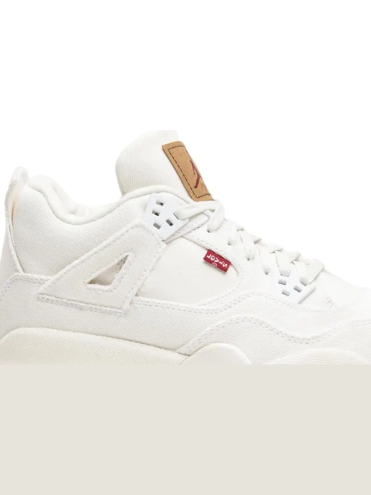 Кроссовки Levis x Air Jordan 4 Retro GS White Denim — изображение 2 из 8, белый