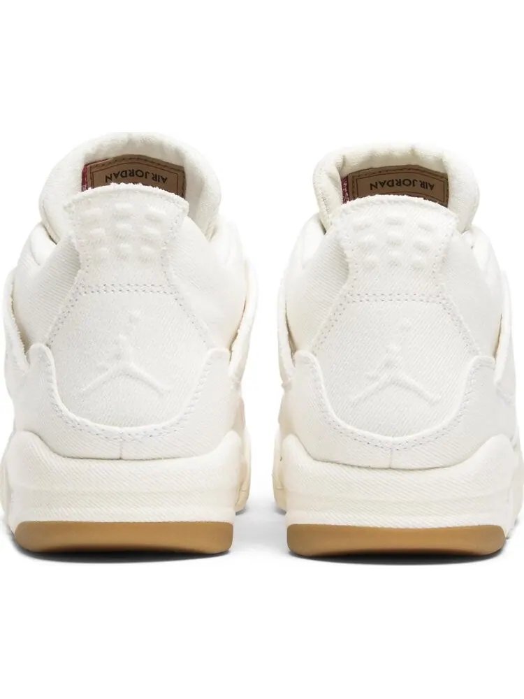 Кроссовки Levis x Air Jordan 4 Retro GS White Denim — изображение 6 из 8, белый