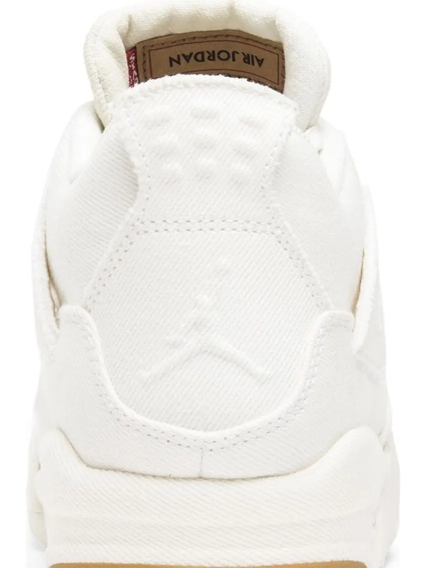 Кроссовки Levis x Air Jordan 4 Retro GS White Denim — изображение 7 из 8, белый