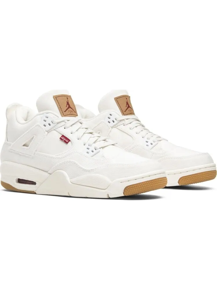 Кроссовки Levis x Air Jordan 4 Retro GS White Denim — изображение 8 из 8, белый