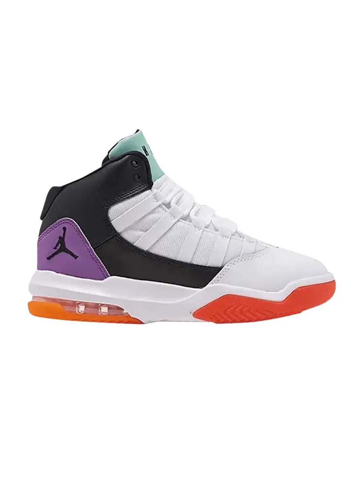 Кроссовки Air Jordan Jordan Max Aura GS 'White Aurora Green' — изображение 1 из 1, белый/черный/зеленый