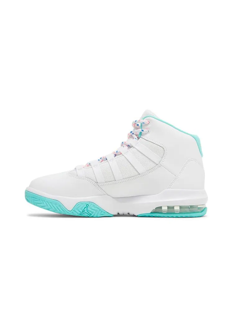 Кроссовки Air Jordan Jordan Max Aura GS 'White Aurora Green' — изображение 4 из 9, белый/зеленый/розовый