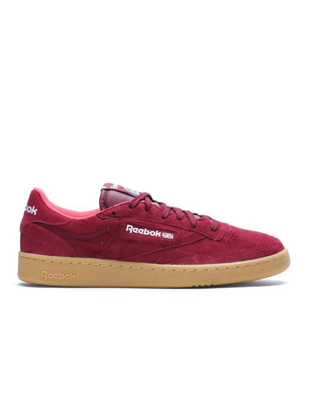 Кроссовки club c 85 indoor 'burgundy' Reebok — изображение 1 из 5, красный