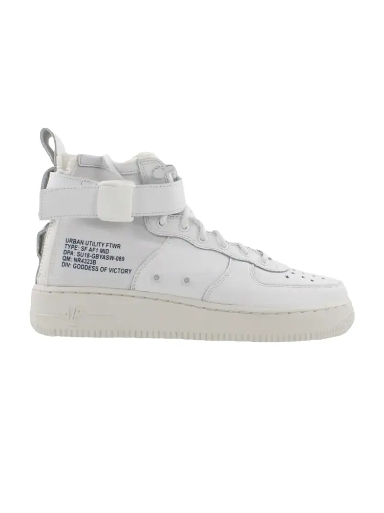Кроссовки Nike SF Air Force 1 Mid QS GS 'Triple White' — изображение 1 из 1, белый
