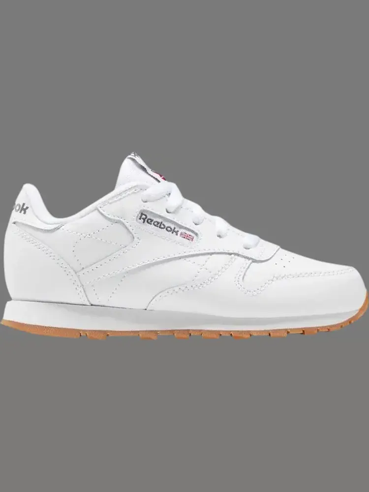 Кроссовки classic leather little kid 'white gum' Reebok — изображение 1 из 1, белый
