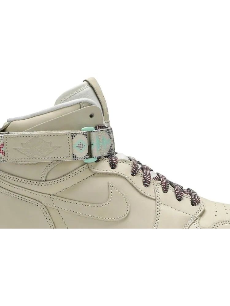 Кроссовки Air Jordan 1 Retro Hi Strap N7 — изображение 2 из 8, бежевый
