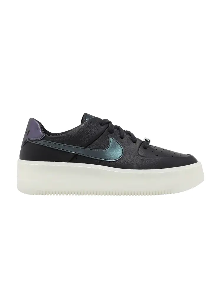 Кроссовки Nike Wmns Air Force 1 Sage Low LX 'Oil Grey' — изображение 1 из 9, серый/черный/белый