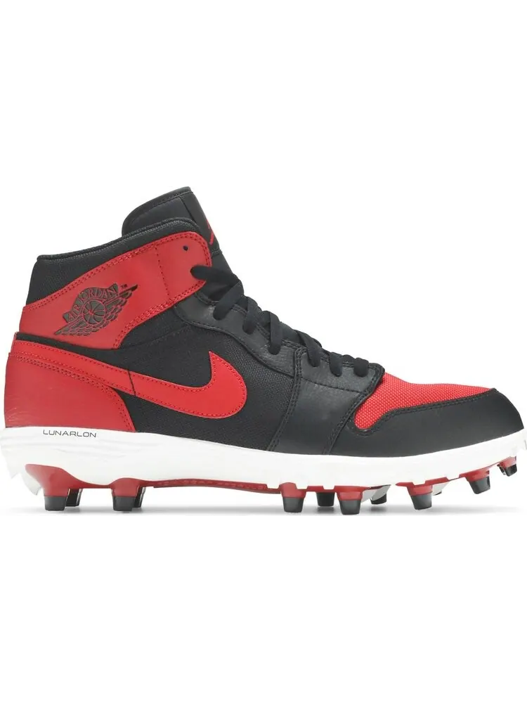 Кроссовки Jordan 1 Mid TD Cleat Bred — изображение 1 из 8, красный