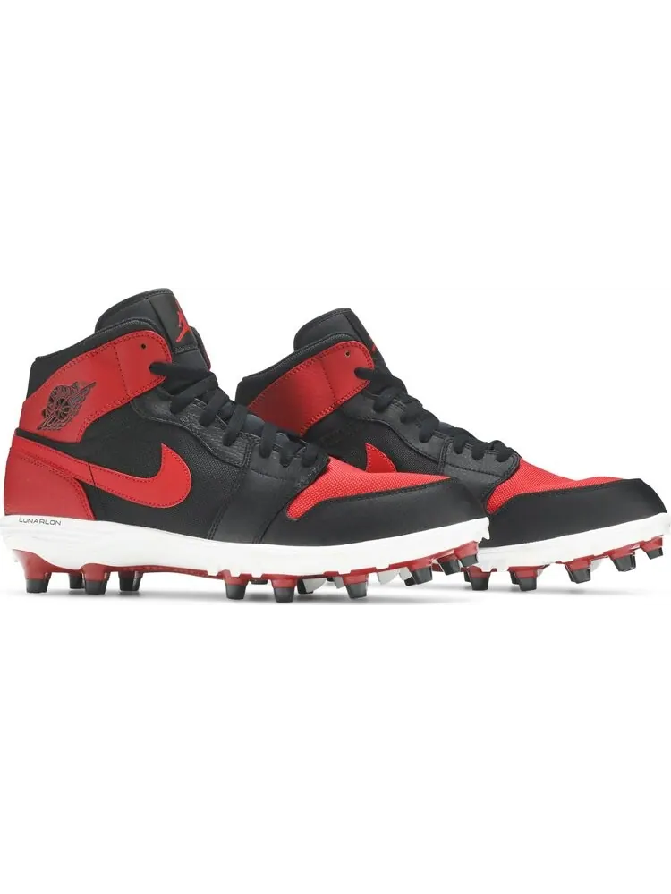 Кроссовки Jordan 1 Mid TD Cleat Bred — изображение 8 из 8, красный