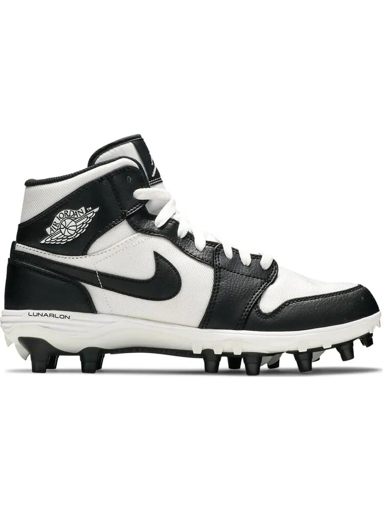 Кроссовки Jordan 1 Mid TD Cleat Black White — изображение 1 из 8, черный
