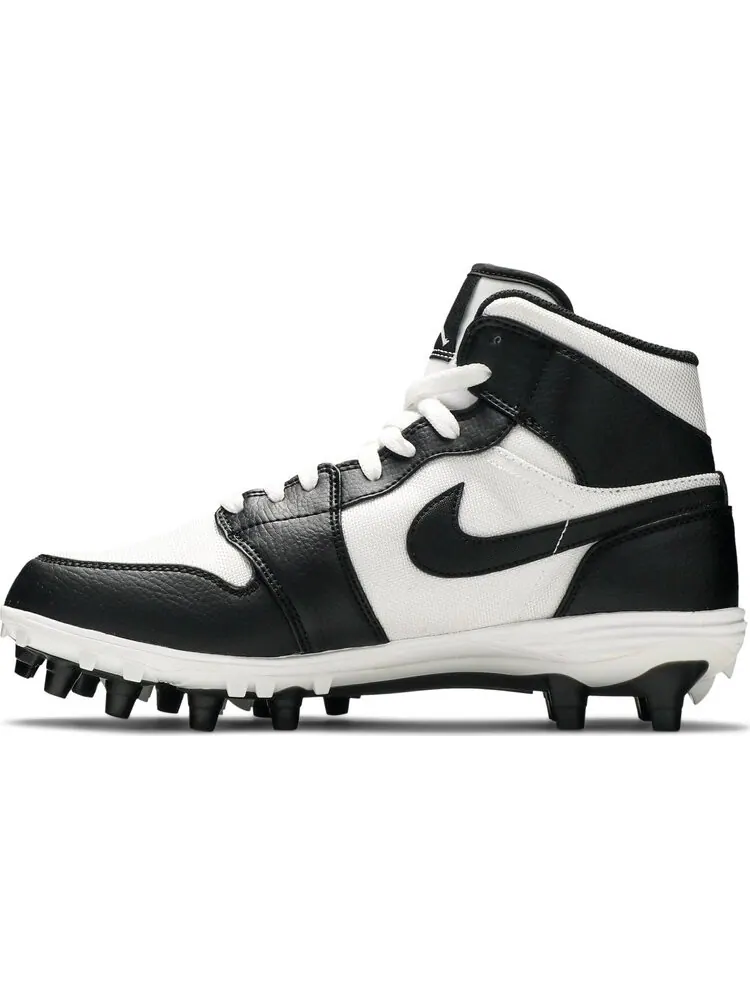 Кроссовки Jordan 1 Mid TD Cleat Black White — изображение 3 из 8, черный