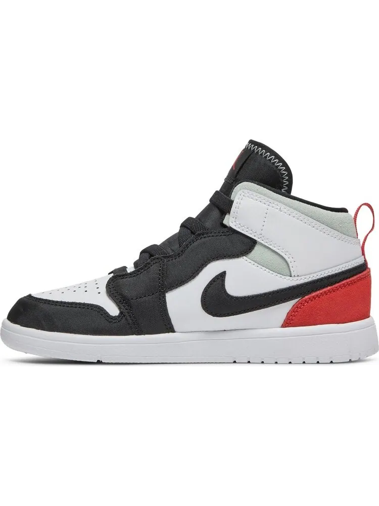 Кроссовки Air Jordan 1 Mid ALT PS Red Black Toe — изображение 3 из 8, белый
