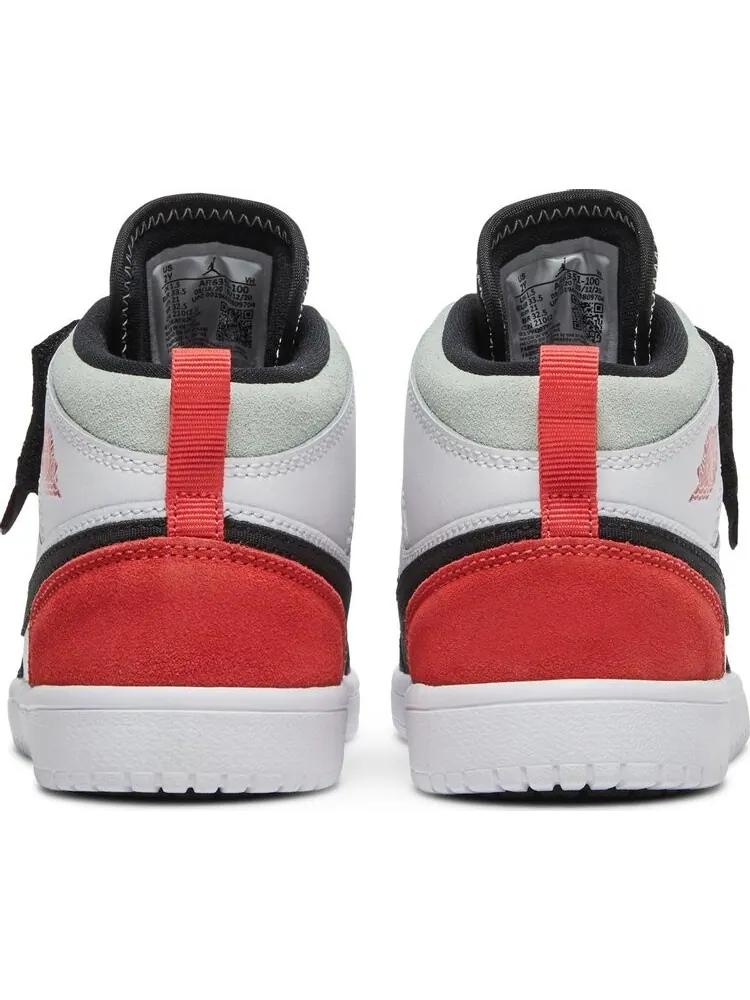 Кроссовки Air Jordan 1 Mid ALT PS Red Black Toe — изображение 6 из 8, белый