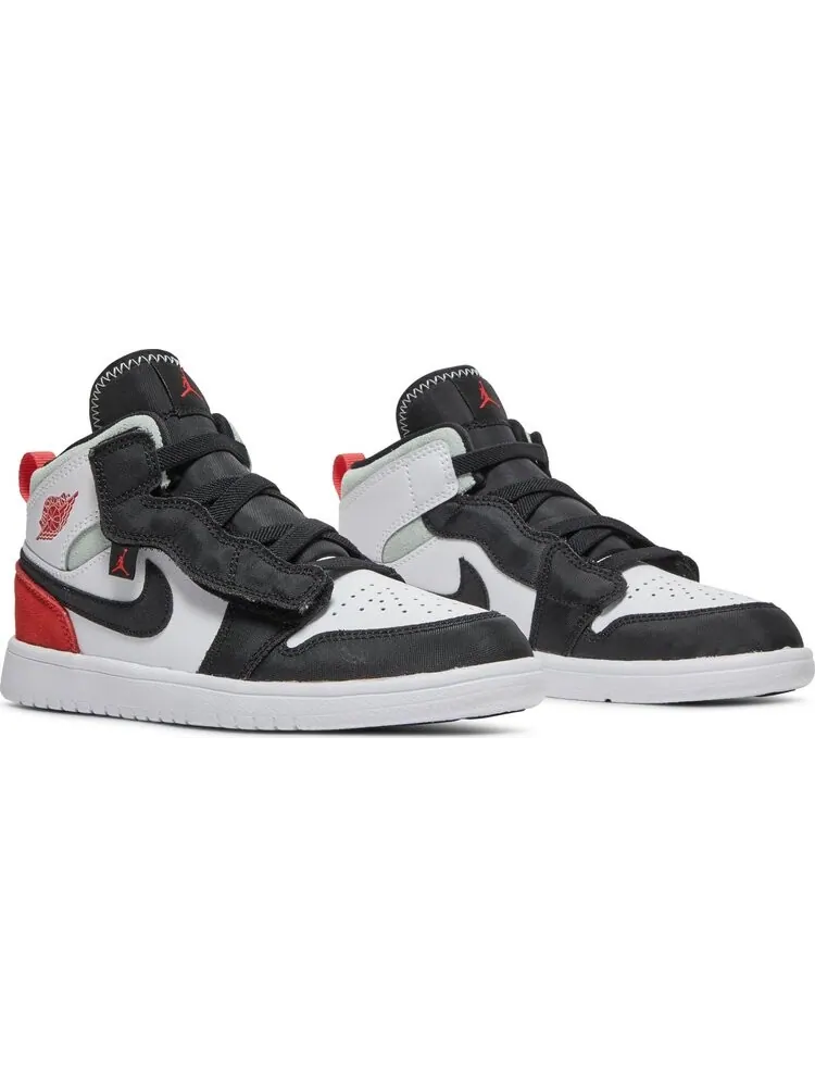 Кроссовки Air Jordan 1 Mid ALT PS Red Black Toe — изображение 8 из 8, белый