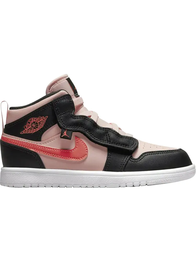 Кроссовки Air Jordan 1 Mid ALT PS Black Pink Crimson — изображение 1 из 1, розовый