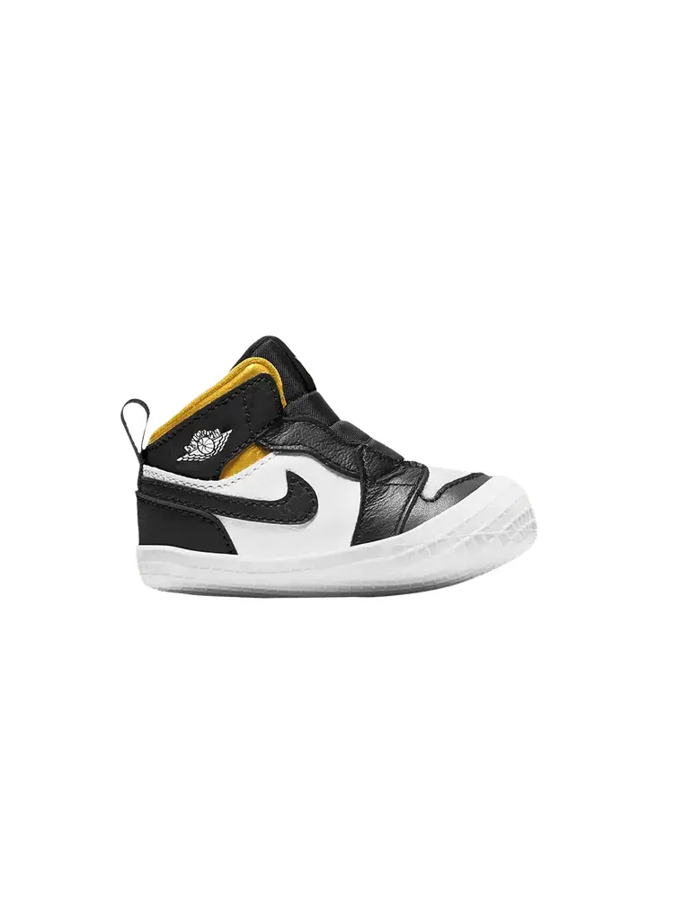 Кроссовки Air Jordan Air Jordan 1 Crib Bootie 'Black Varsity Maize' — изображение 1 из 1, черный/белый//черный
