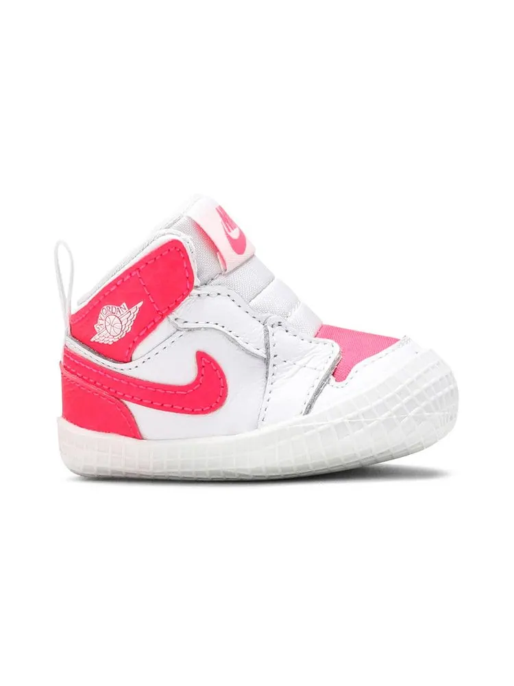 Кроссовки Air Jordan Air Jordan 1 Crib Bootie 'Racer Pink' — изображение 2 из 9, белый/розовый