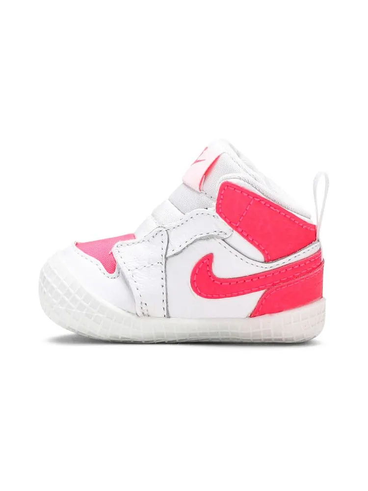 Кроссовки Air Jordan Air Jordan 1 Crib Bootie 'Racer Pink' — изображение 4 из 9, белый/розовый
