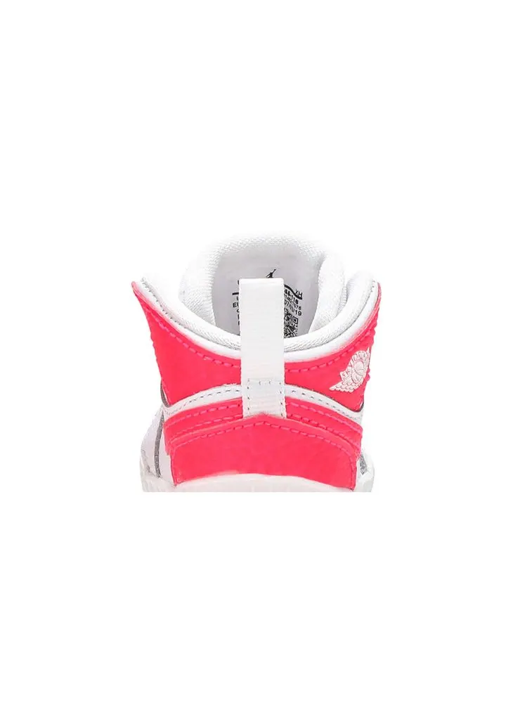 Кроссовки Air Jordan Air Jordan 1 Crib Bootie 'Racer Pink' — изображение 8 из 9, белый/розовый